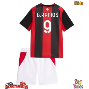 AC Milan Goncalo Ramos #9 Replica Home Stadium Kit for Kids 2026-27 Short Sleeve (+ pants)
